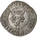 France, Charles VI, Florette, 1417-1422, Sainte-Ménéhould, Billon, VF(30-35)