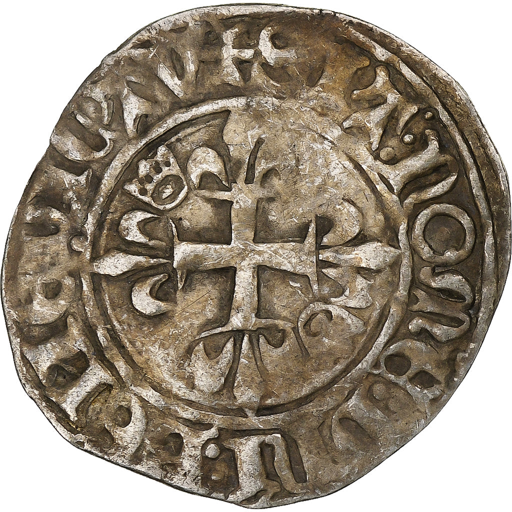 França, Charles VI, Florette, 1417-1422, Rouen, Lingote, VF(30-35)