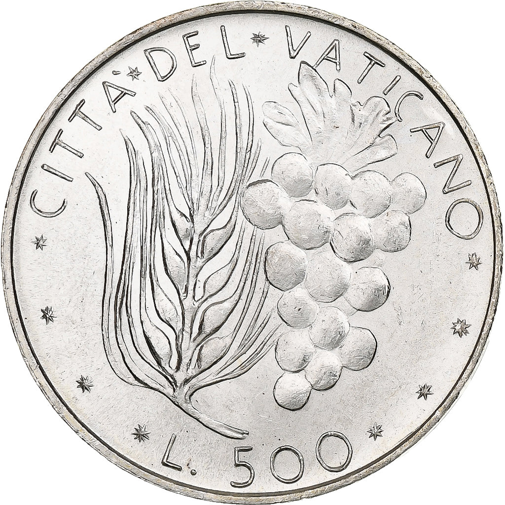 Vaticano, Paul VI, 500 Lire, 1976 (Anno XIV), Rome, Argento, SPL+, KM:123