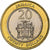 Jamaica, 20 Dollars, Marcus Garvey, 2001, Bimetaliczny, MS(64), KM:182