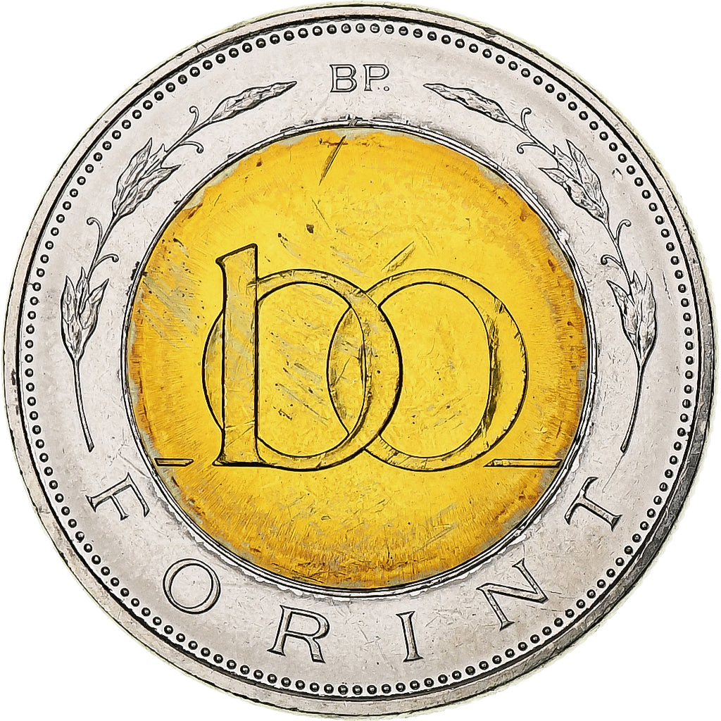 Ungheria, 100 Forint, Szaz, 2007, Budapest, Bi-metallico, SPL+, KM:721