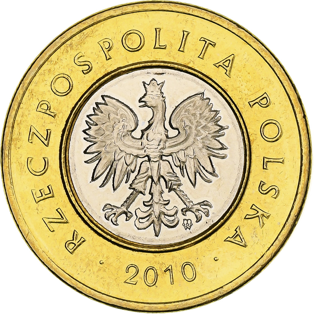 Polonia, 2 Zlote, 2010, Warsaw, Bi-metallico, SPL+, KM:283