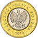 Polonia, 2 Zlote, 2010, Warsaw, Bi-metallico, SPL+, KM:283