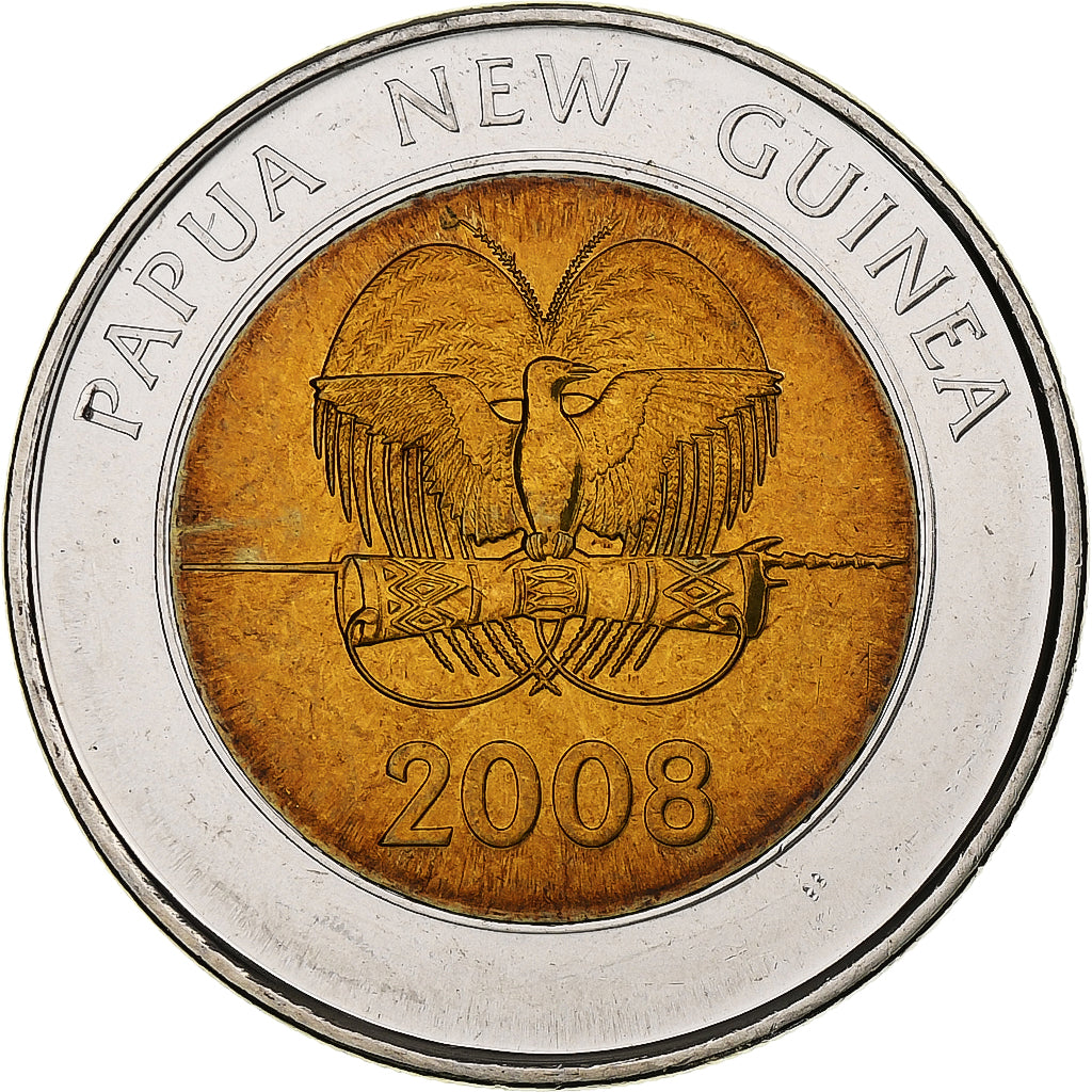 Papua New Guinea, 2 Kina, 2008, Bi-Metallic, MS(64), KM:51