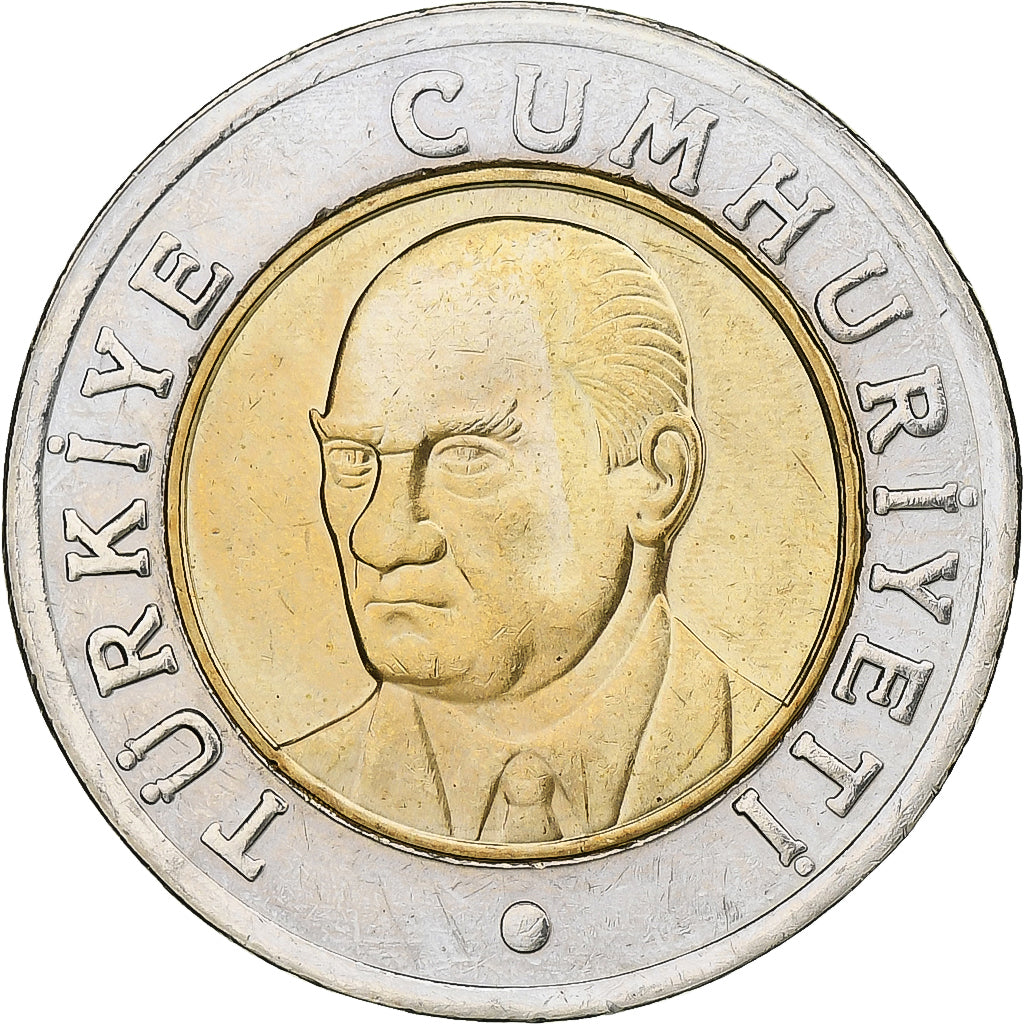 Turquía, Lira, 2005, Bimetálico, SC+, KM:1169