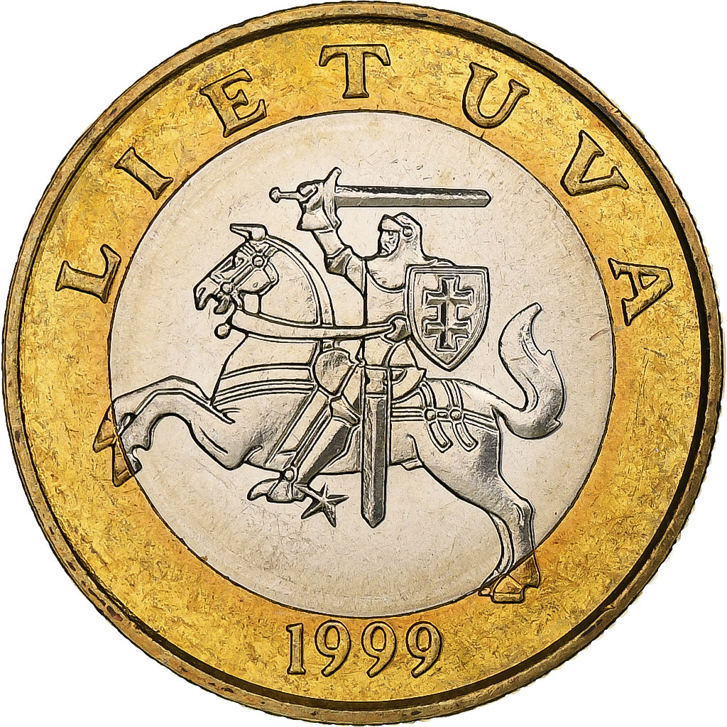 Lituânia, 2 Litai, 1999, Bimetálico, MS(64), KM:112