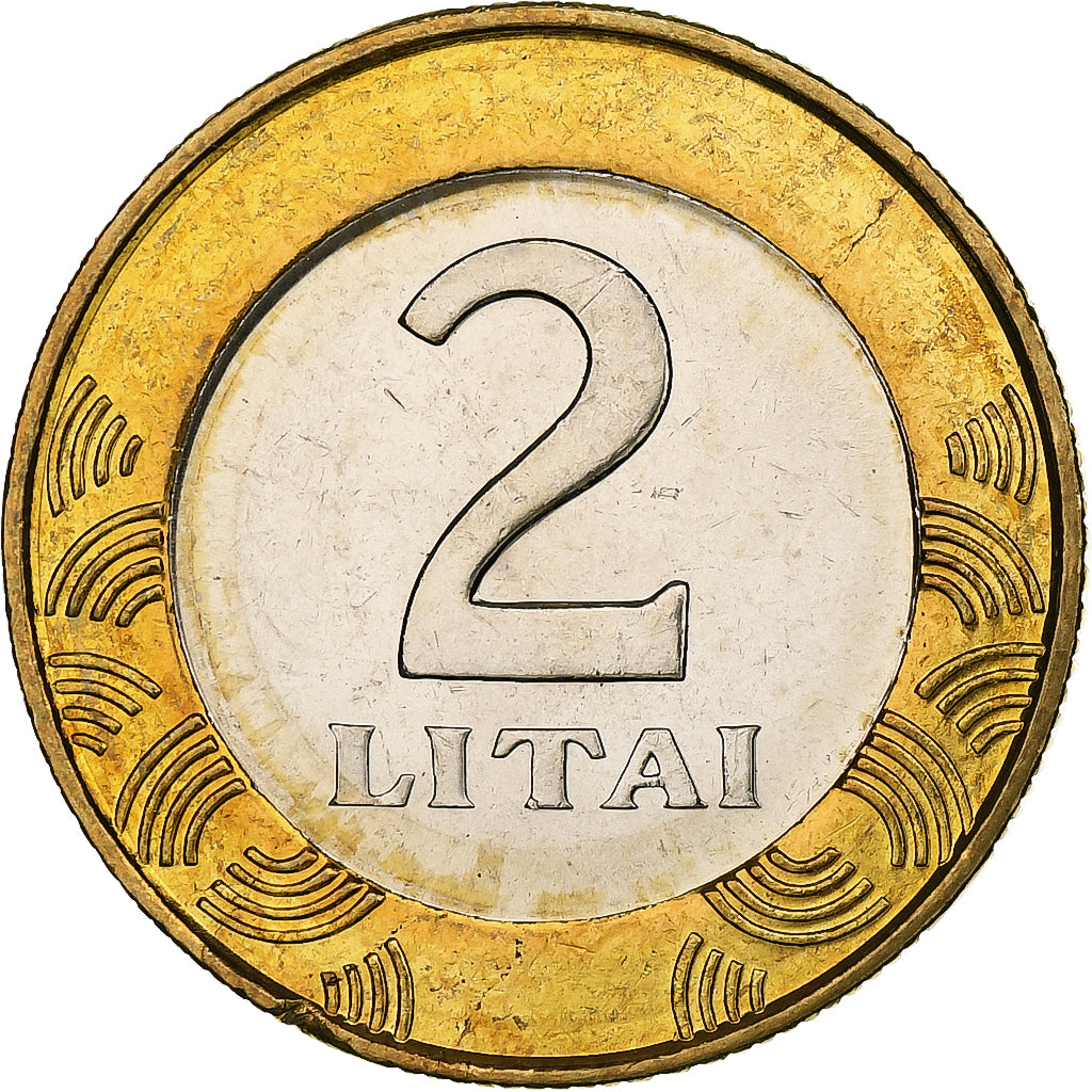 Lituânia, 2 Litai, 1999, Bimetálico, MS(64), KM:112