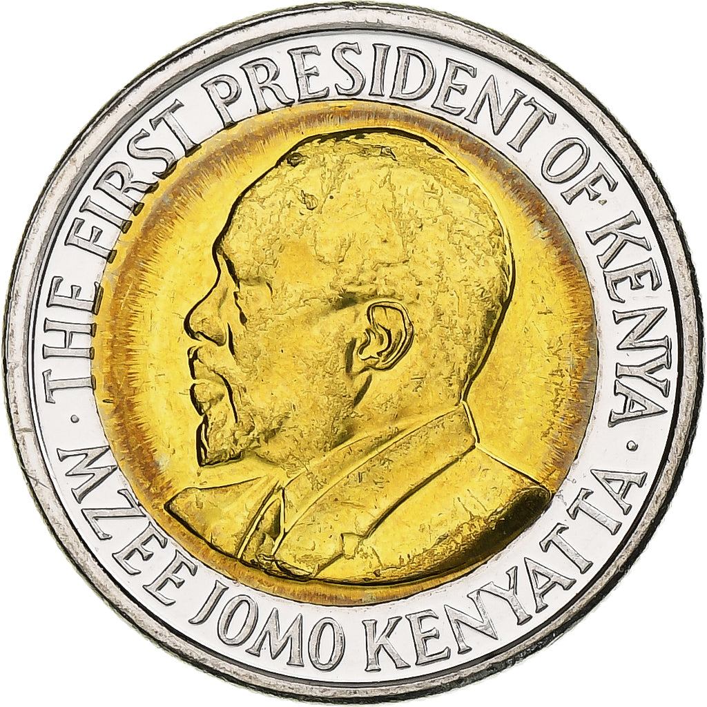 Kenya, 5 Shillings, 2010, Bi-Metallic, MS(64), KM:37.2
