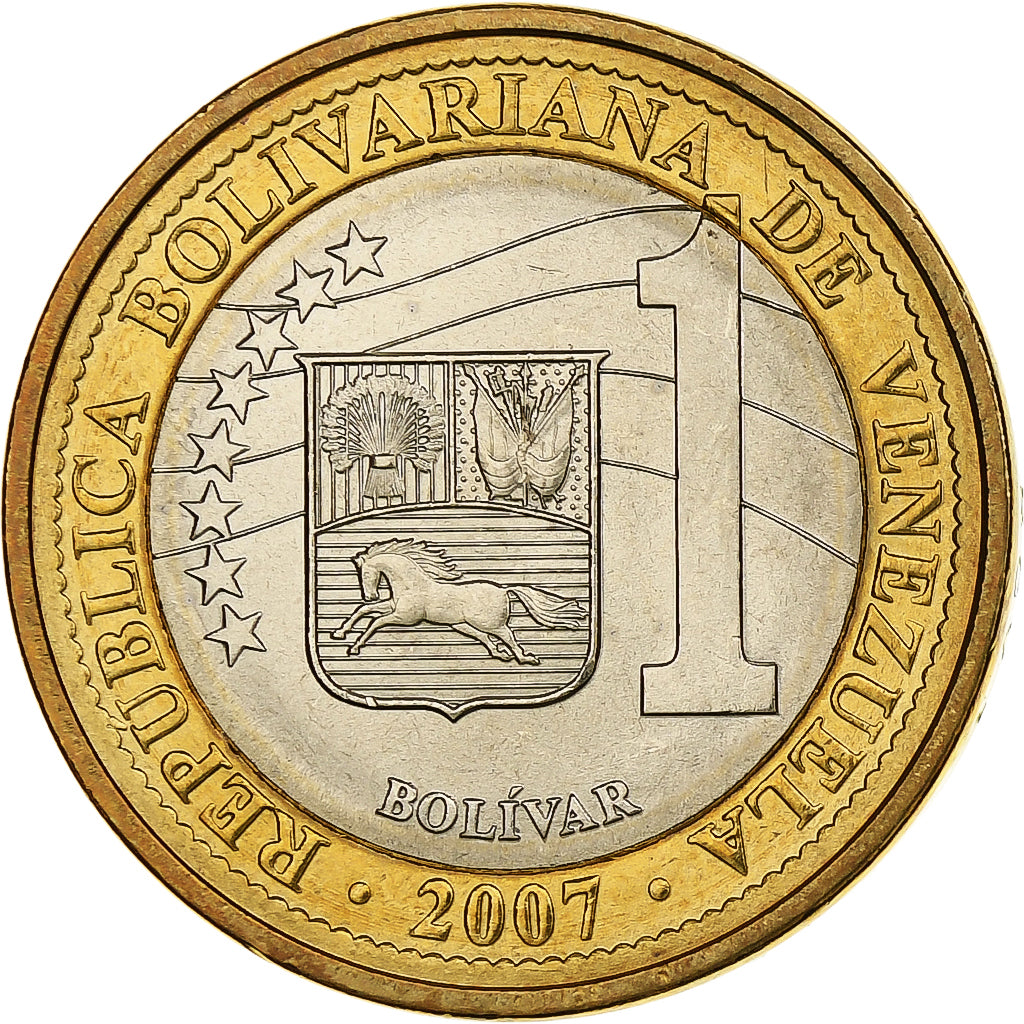 Venezuela, Bolivar, 2007, Bimétallique, SPL+, KM:93
