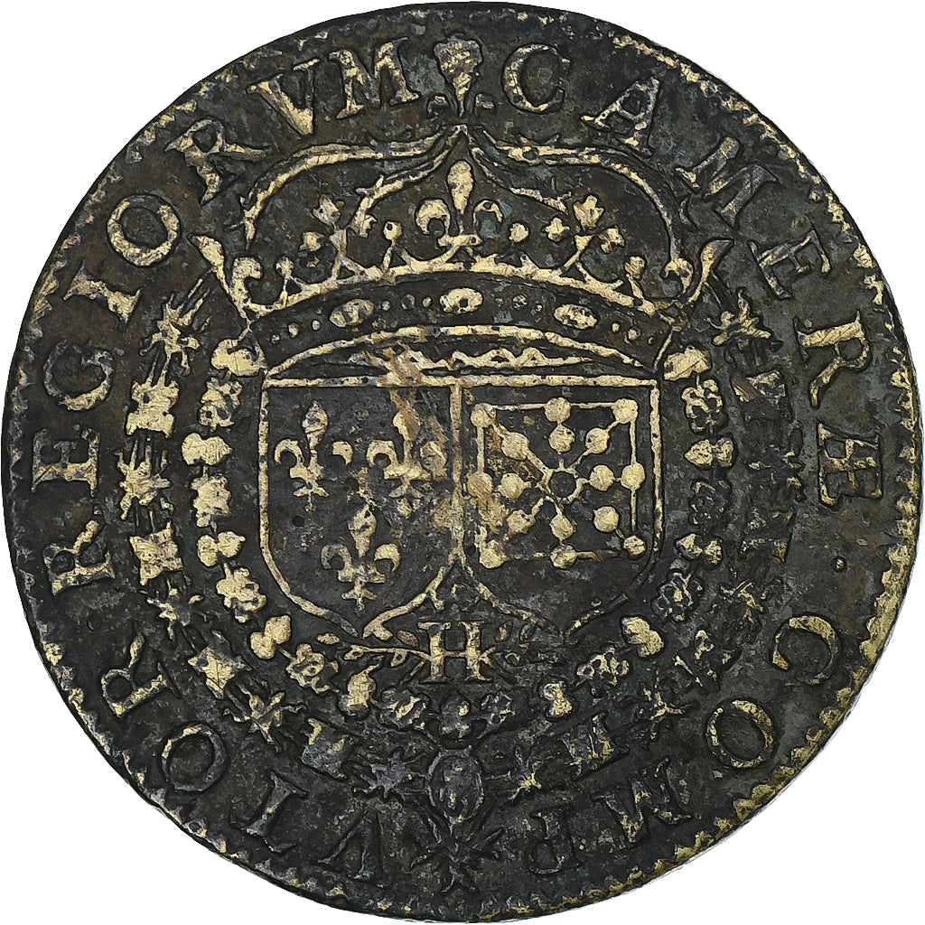 France, Jeton, Henri IV, Chambre des Comptes du Roi, 1603, Laiton, TB+