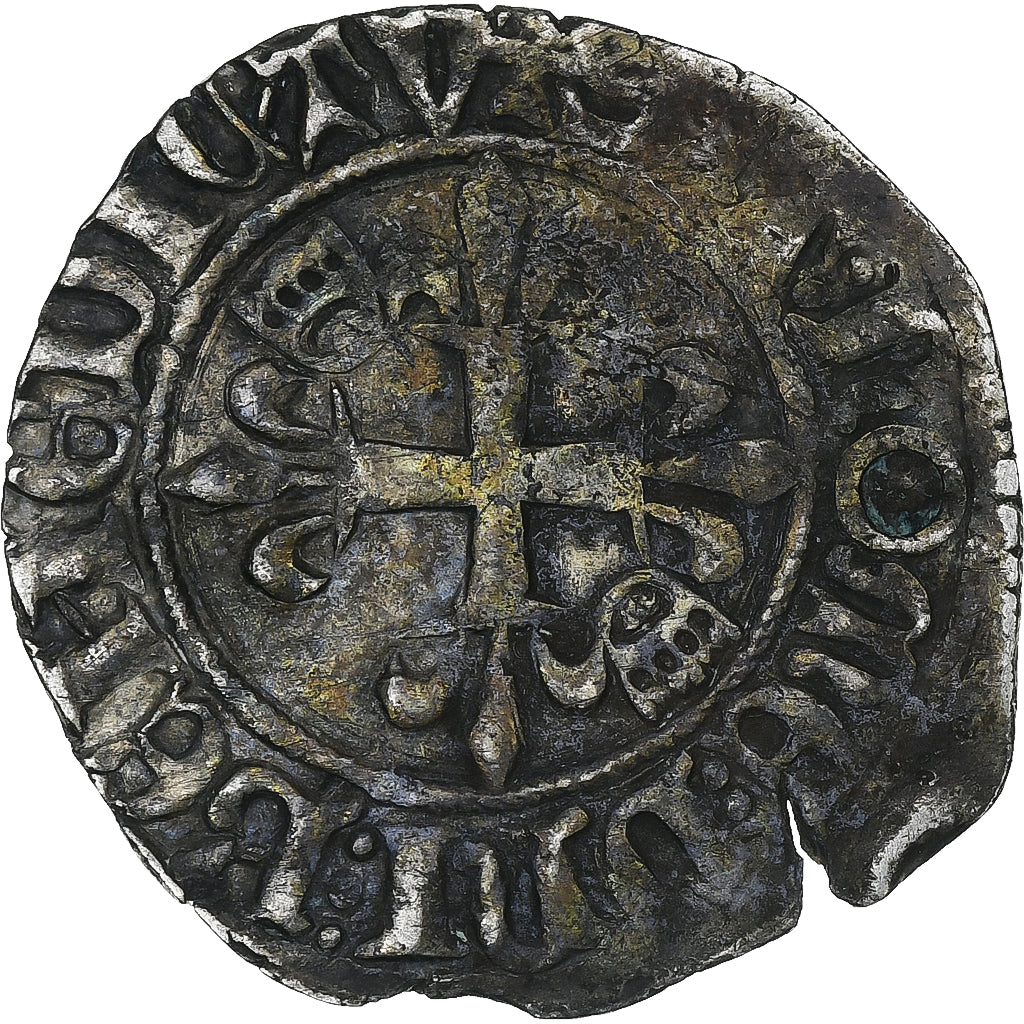 França, Charles VI, Florette, 1417-1422, Rouen, Lingote, VF(30-35)