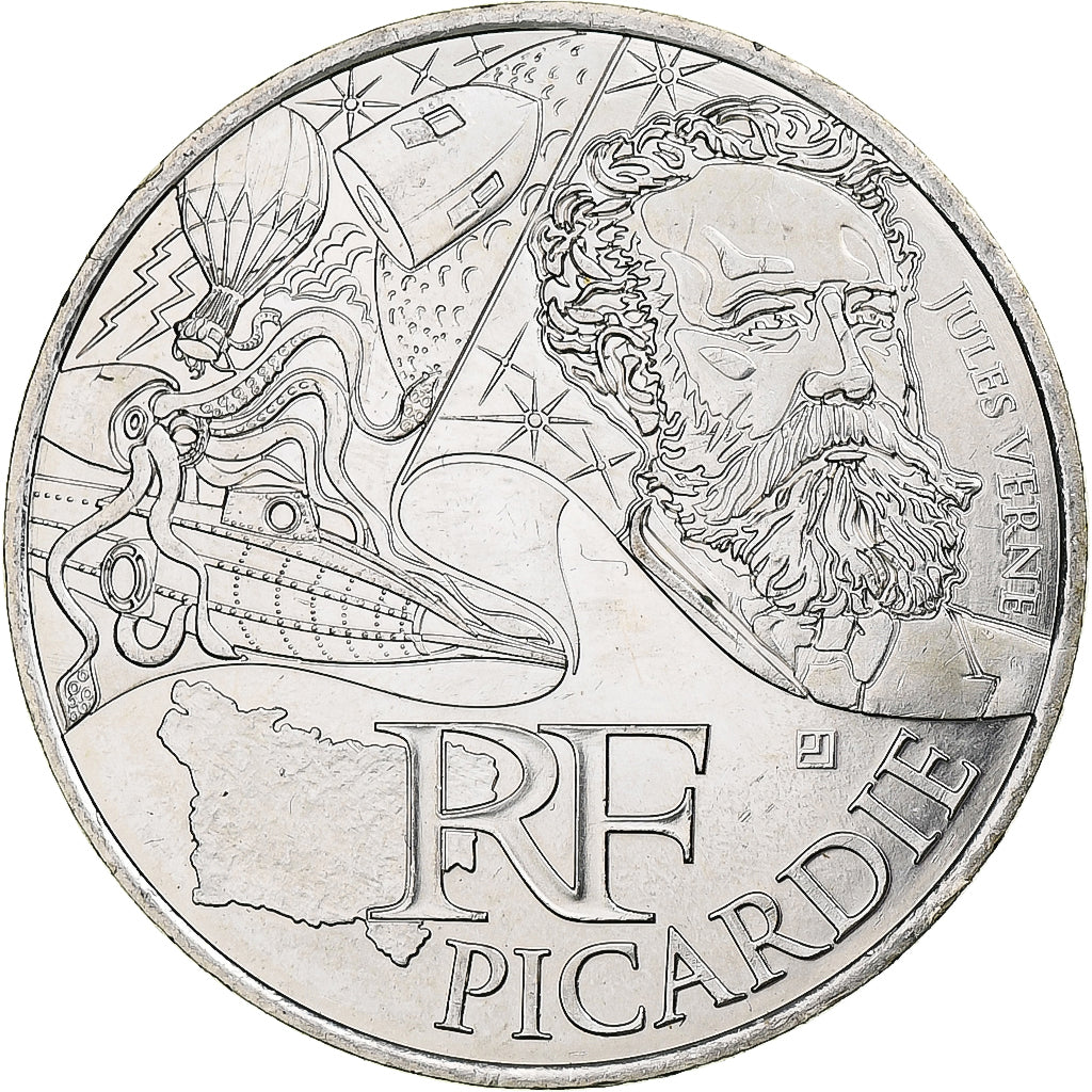 Francja, 10 Euro, Picardie, 2012, MDP, Srebro, MS(63)