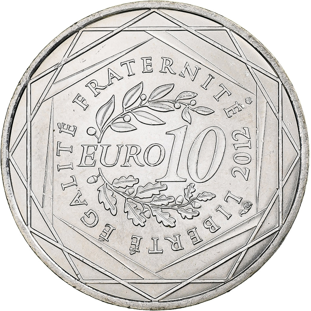 Francja, 10 Euro, Picardie, 2012, MDP, Srebro, MS(63)