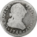 Espagne, Charles III, 1/2 Réal, 1788, Séville, Argent, B+