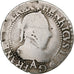 France, Henri III, 1/4 Franc au col plat, 1577, Paris, Silver, F(12-15)