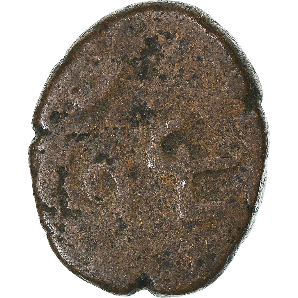 India francesa, Louis XV, Doudou, n.d. (1715-1774), Pondicherry, Bronce, BC+