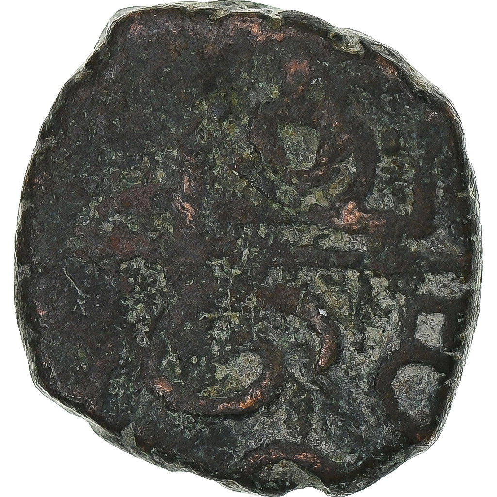 India francesa, Louis XV, Doudou, n.d. (1715-1774), Pondicherry, Bronce, BC+