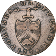 United Kingdom, Halfpenny Token, Portsea, 1794, Copper, VF(30-35)