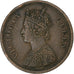 INDIA - BRITANNICA, Victoria, 1/2 Pice, 1862, Rame, BB+