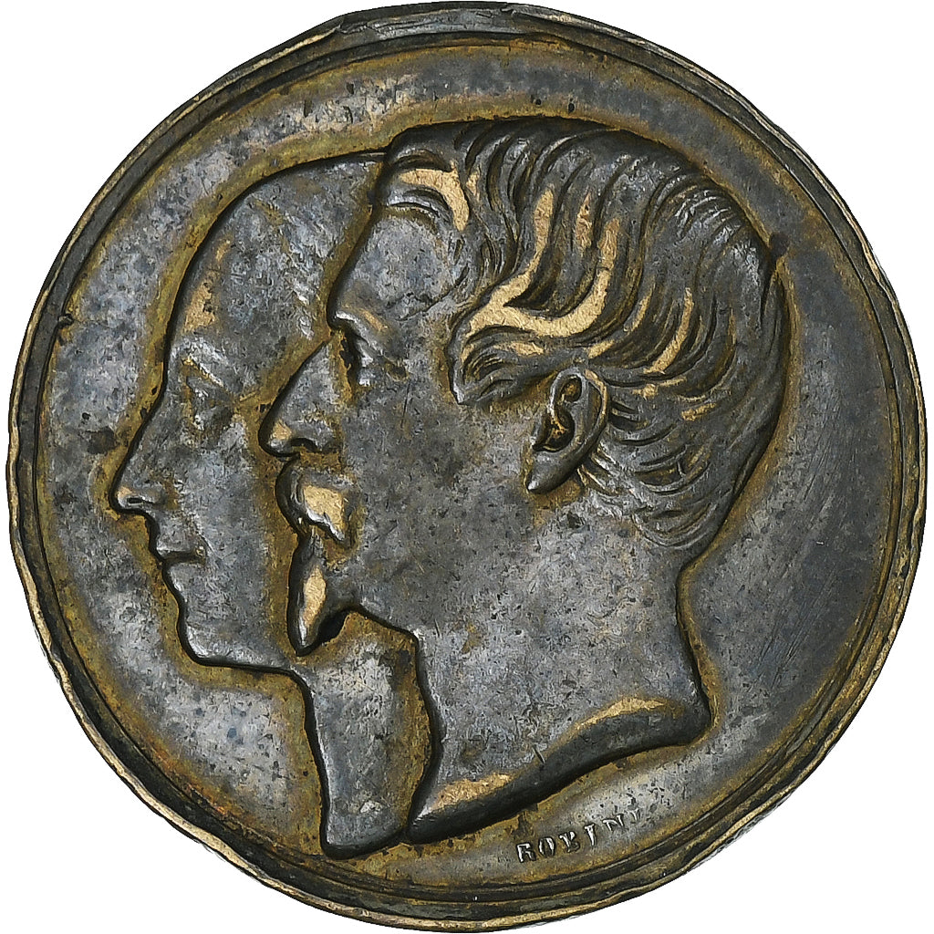 France, Médaille, Napoléon III, Visite impériale à Lille, 1853, Cuivre, TTB+