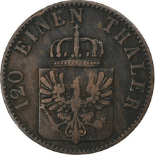 German States, PRUSSIA, Friedrich Franz II, 3 Pfenninge, 1859, Berlin, Copper