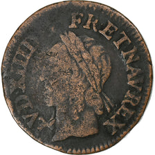 Frankrijk, Louis XIII, Double Tournois, 1642, Corbeil, Koper, FR