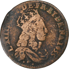 França, Louis XIV, Liard de France, 1655, Pont-de-l'Arche, Cobre, VF(20-25)