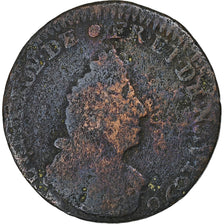 France, Louis XIV, Liard de France, 1696, Lille, Copper, VG(8-10), C2G:190