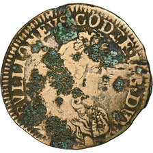 Duchy of Bouillon, Godefroy-Maurice, Double de Franc-c, 1683, Copper, VG(8-10)