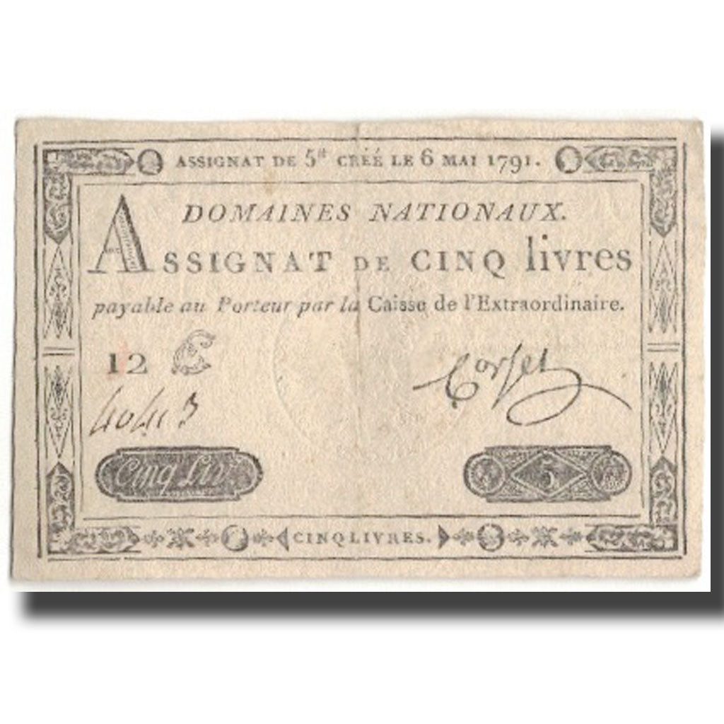 France, 5 Livres, 1791, 1791-05-06, EF(40-45), KM:A42