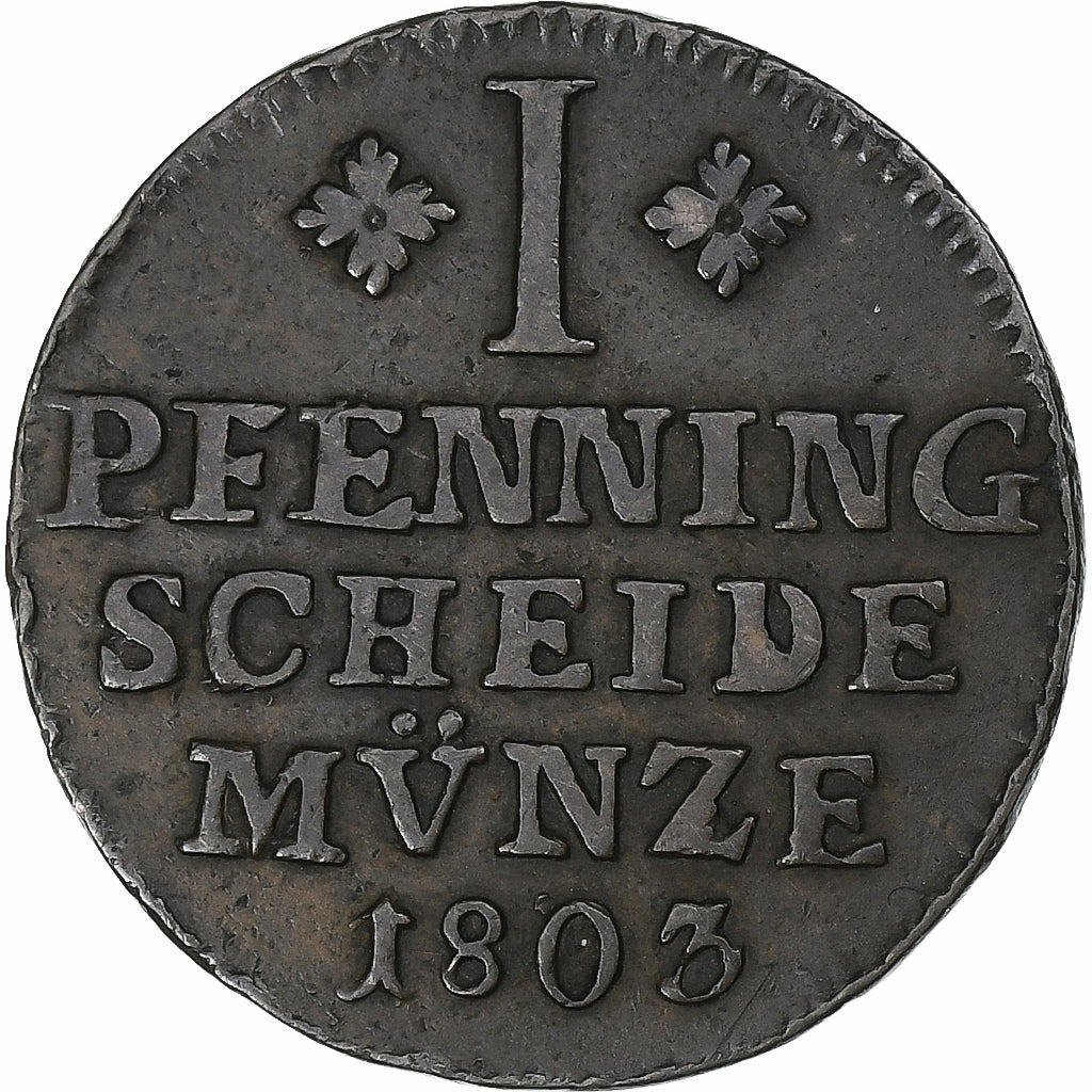 German States, BRUNSWICK-WOLFENBUTTEL, Karl Wilhelm Ferdinand, Pfenning, 1803