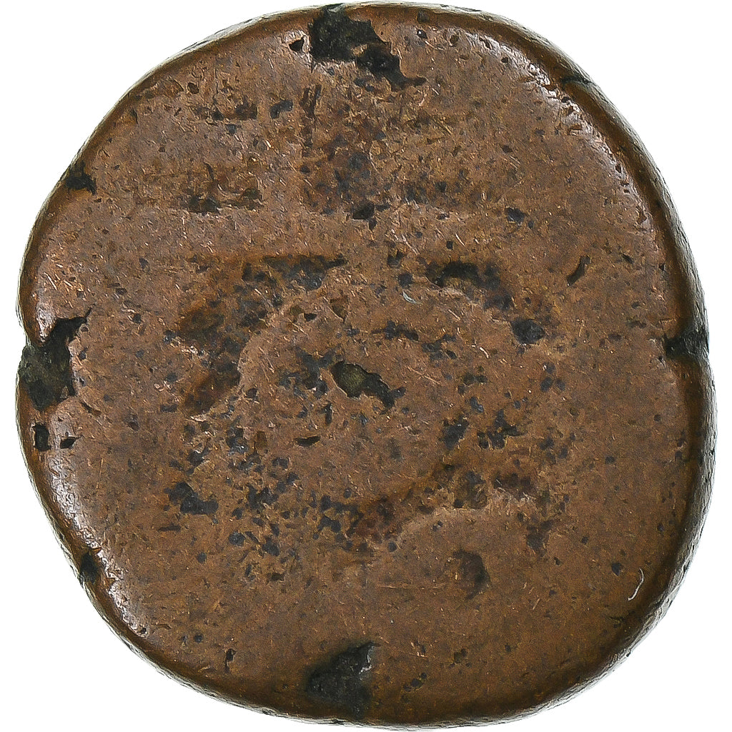 India francese, Louis XV, Doudou, n.d. (1715-1774), Pondicherry, Bronzo, MB