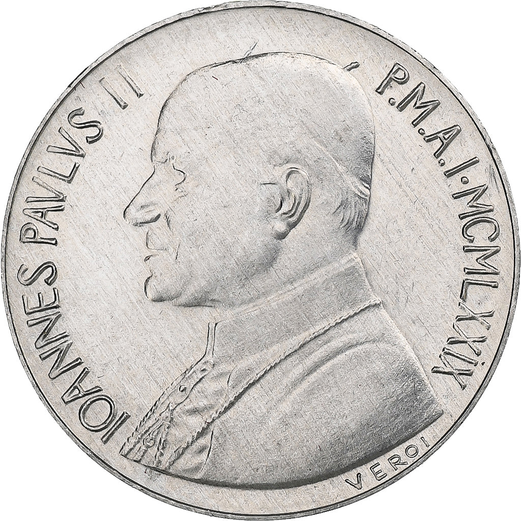 Vaticano, John Paul II, 10 Lire, 1979 - Anno I, Rome, Alumínio, MS(64), KM:143
