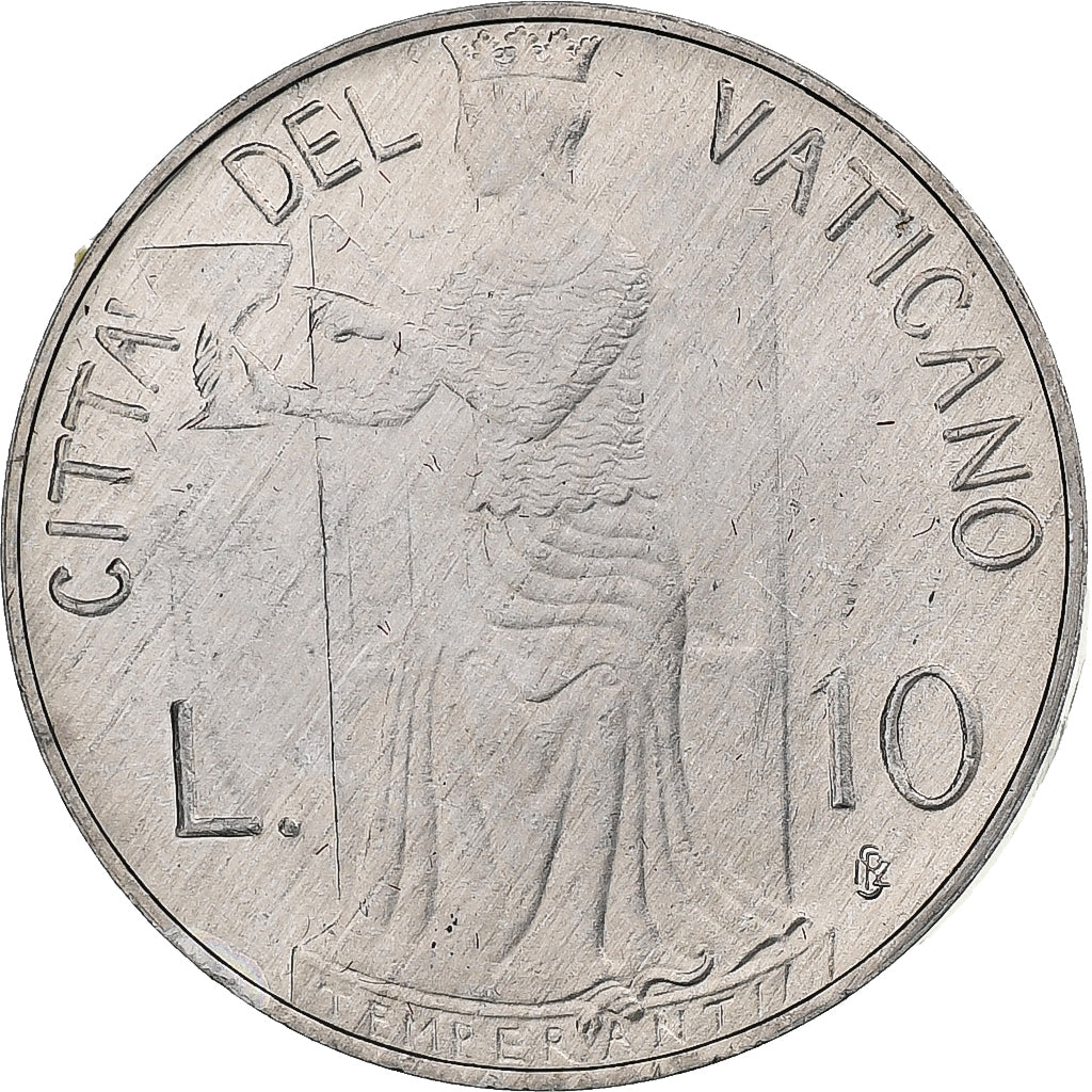 Vatican, John Paul II, 10 Lire, 1980 (Anno II), Rome, Aluminum, MS(64), KM:143
