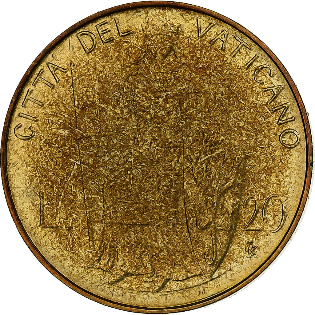 Vaticano, John Paul II, 20 Lire, 1980 (Anno II), Rome, Alumínio-Bronze, MS(64)