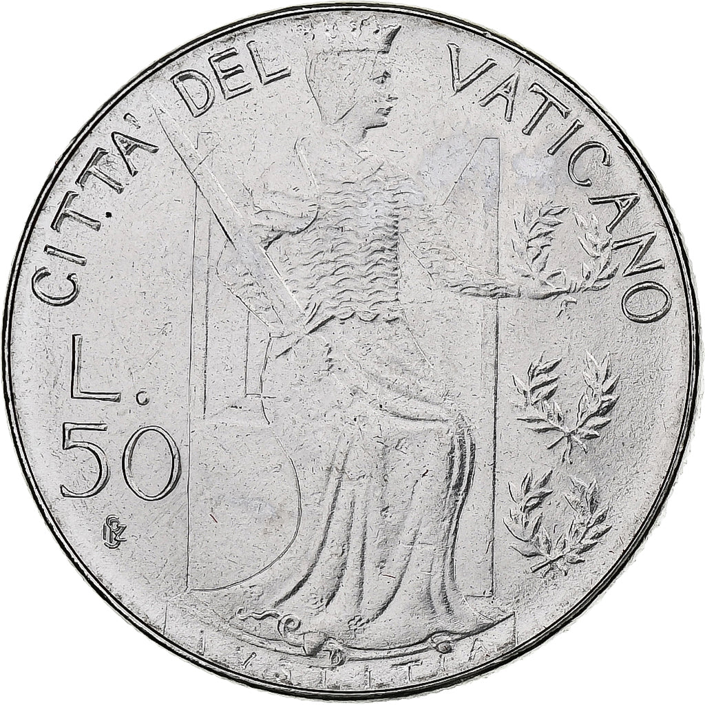 Vaticano, John Paul II, 50 Lire, 1980 (Anno II), Rome, Aço Inoxidável, MS(64)