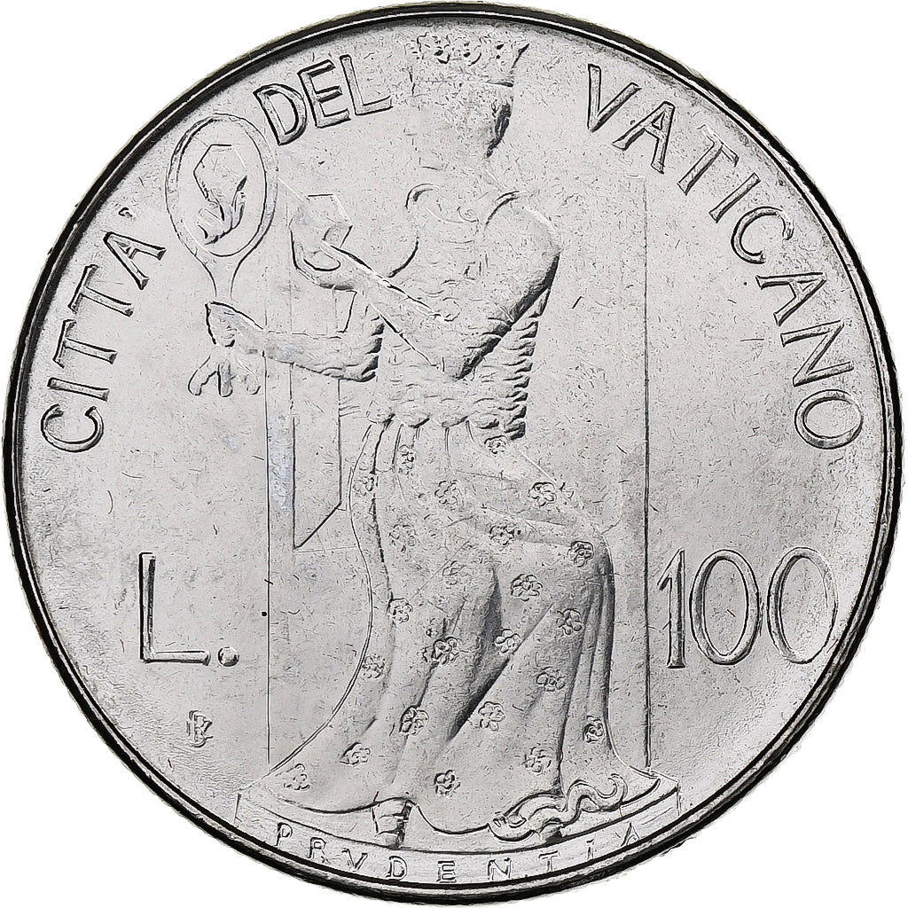 Vaticano, John Paul II, 100 Lire, 1980 (Anno II), Rome, Aço Inoxidável