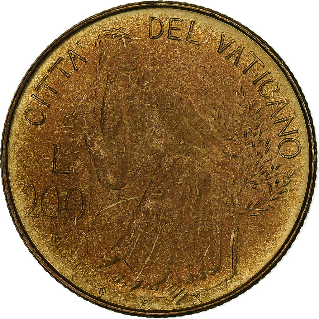 Vaticano, John Paul II, 200 Lire, 1980 (Anno II), Rome, Alumínio-Bronze