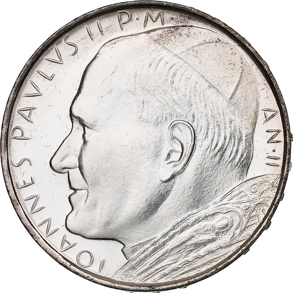 Vaticano, John Paul II, 500 Lire, 1980 (Anno II), Rome, Prata, MS(64), KM:148
