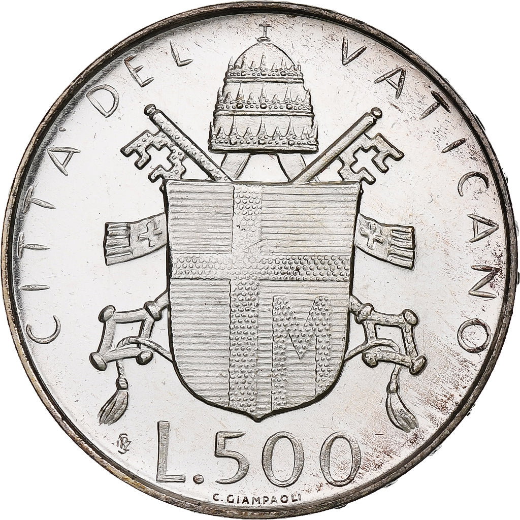 Vaticano, John Paul II, 500 Lire, 1980 (Anno II), Rome, Prata, MS(64), KM:148