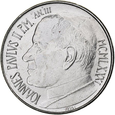 Vatican, John Paul II, 50 Lire, 1981 (Anno III), Rome, Acier inoxydable, SPL+