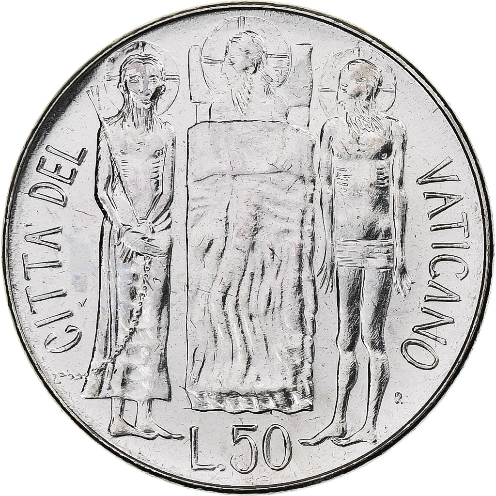 Vatican, John Paul II, 50 Lire, 1981 (Anno III), Rome, Acier inoxydable, SPL+