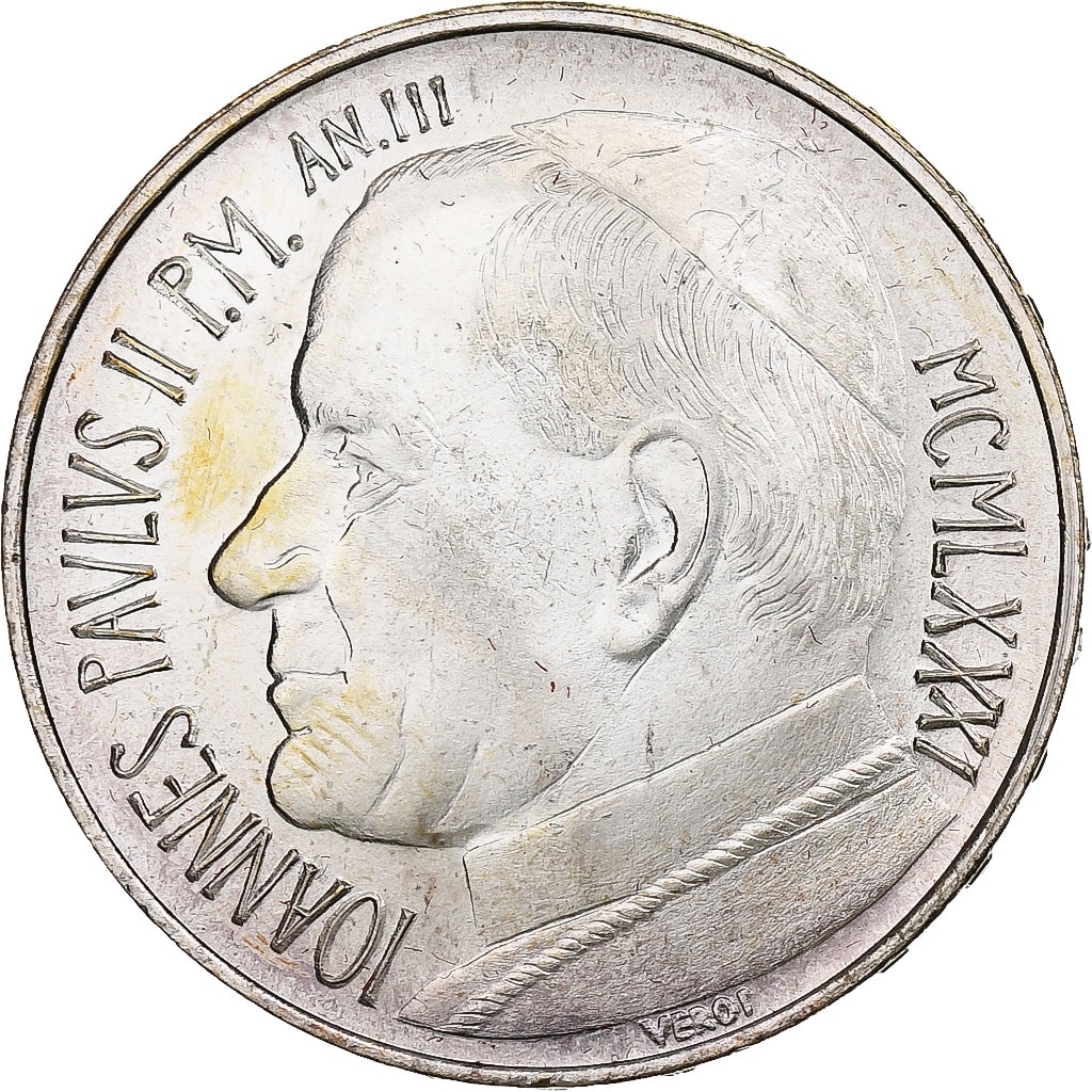 Vatican, John Paul II, 500 Lire, 1981 (Anno III), Rome, Silver, MS(64), KM:160