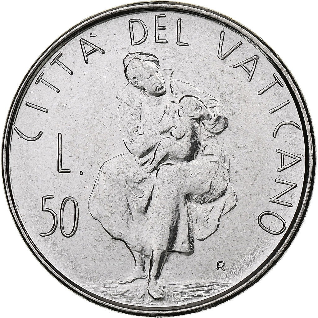 Vaticano, John Paul II, 50 Lire, 1982 (Anno IV), Rome, Aço Inoxidável, MS(64)