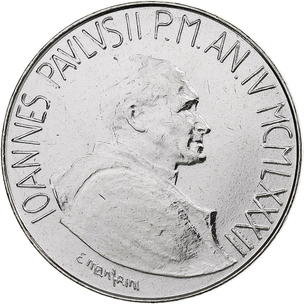 Vaticano, John Paul II, 100 Lire, 1982 (Anno IV), Rome, Aço Inoxidável