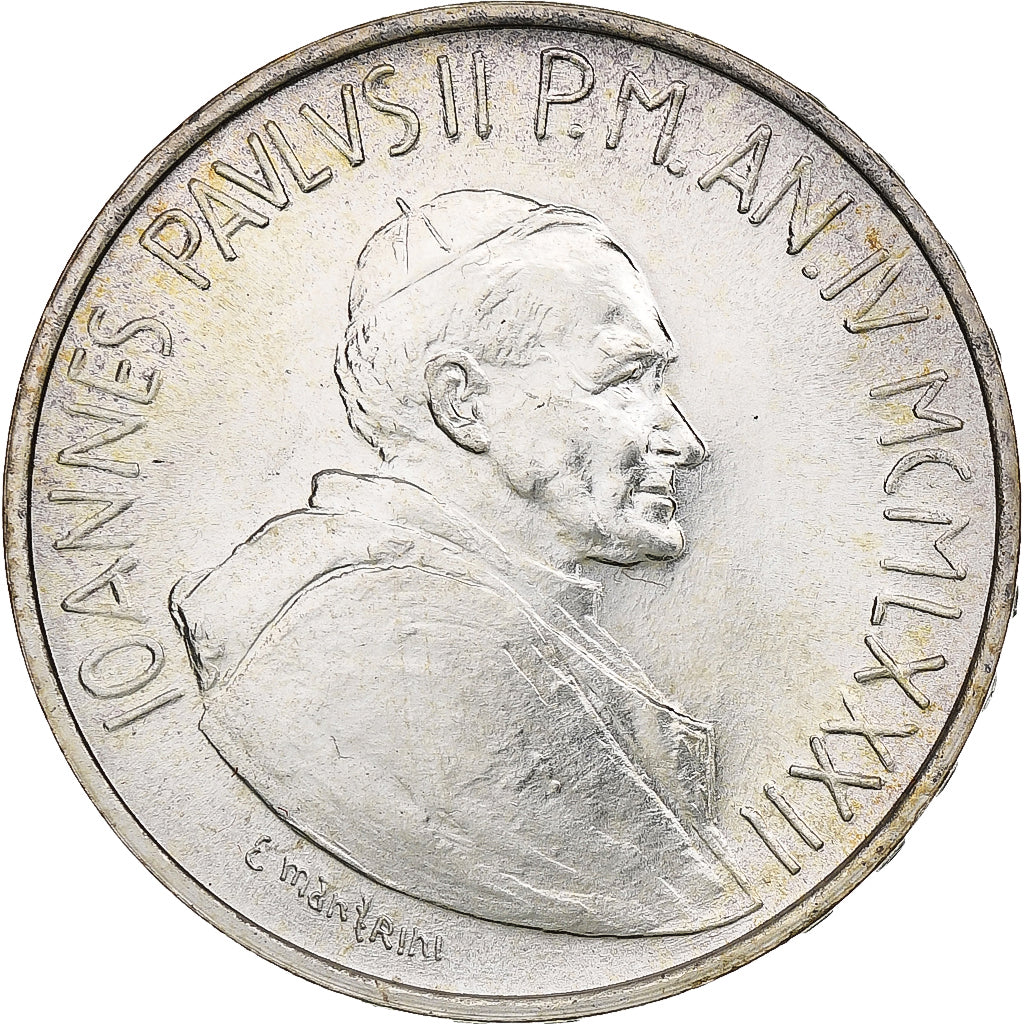 Vaticano, John Paul II, 1000 Lire, 1982 (Anno IV), Rome, Plata, SC+, KM:167