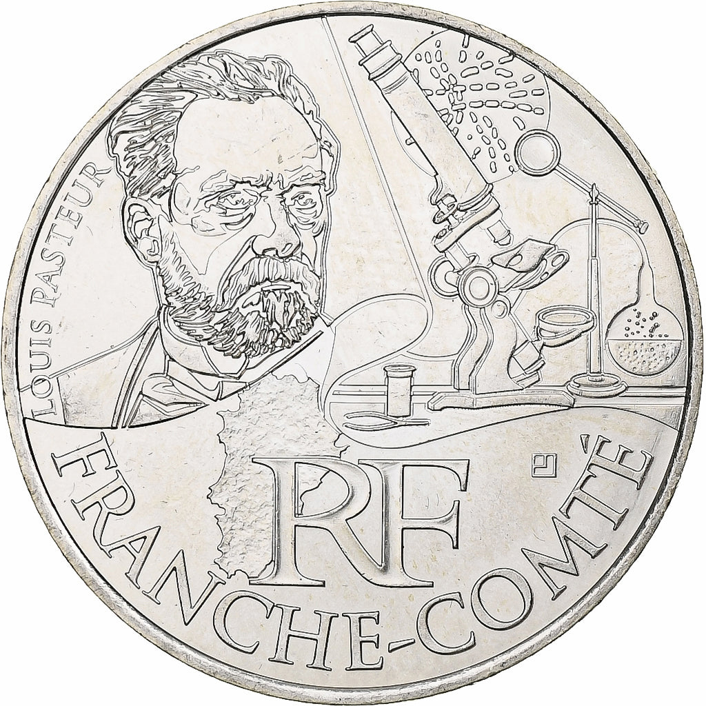 France, 10 Euro, Franche-Comté, 2012, MDP, Silver, MS(64)