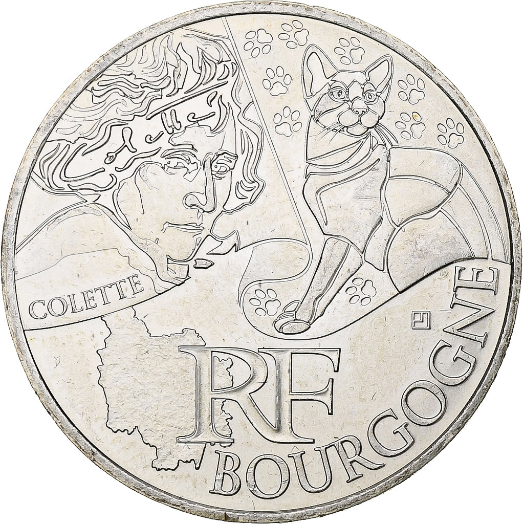 Frankrijk, 10 Euro, Bourgogne, 2012, MDP, Zilver, UNC