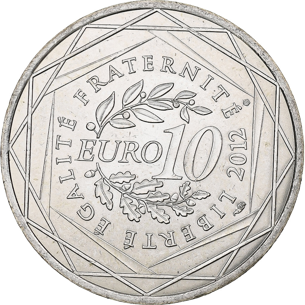 Frankrijk, 10 Euro, Bourgogne, 2012, MDP, Zilver, UNC