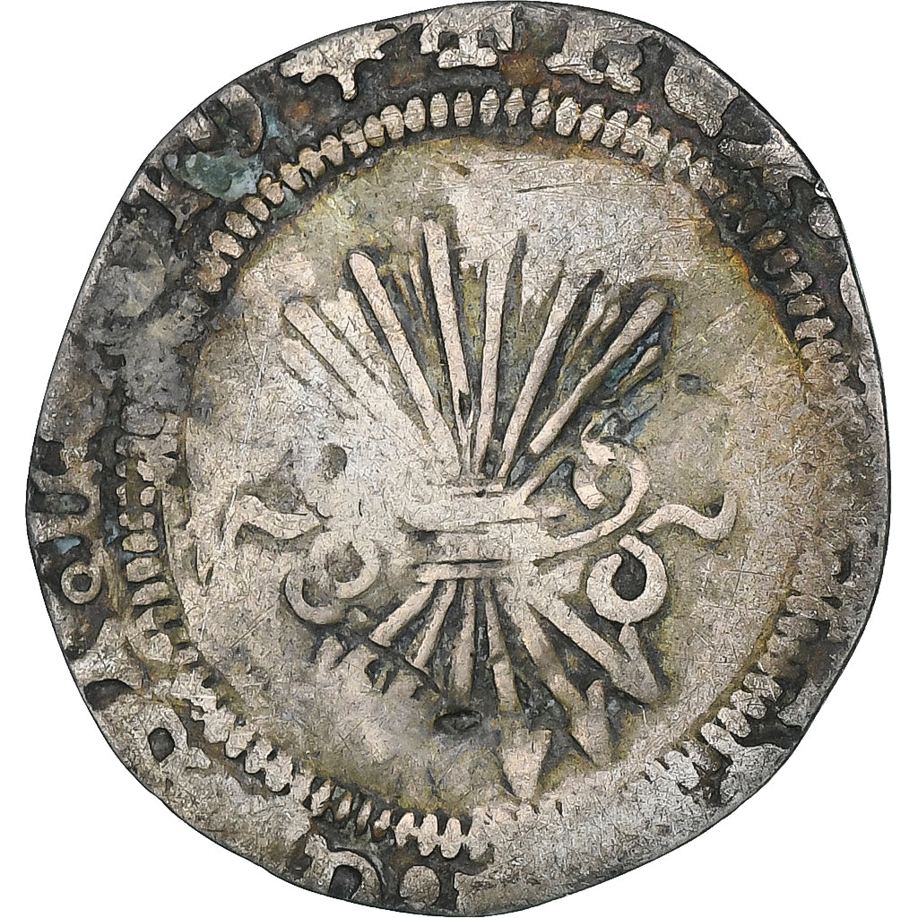 Spagna, Fernando & Isabel, 1/2 Réal, 1474-1504, Burgos, Argento, MB
